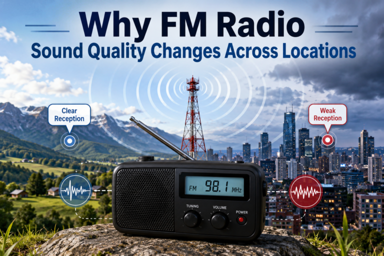 FM radio signal quality across different locations