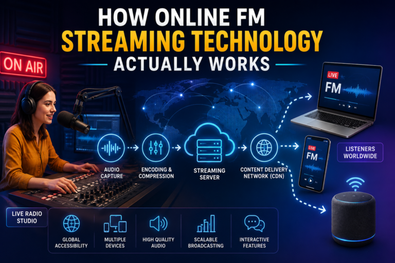 Online FM radio streaming technology overview